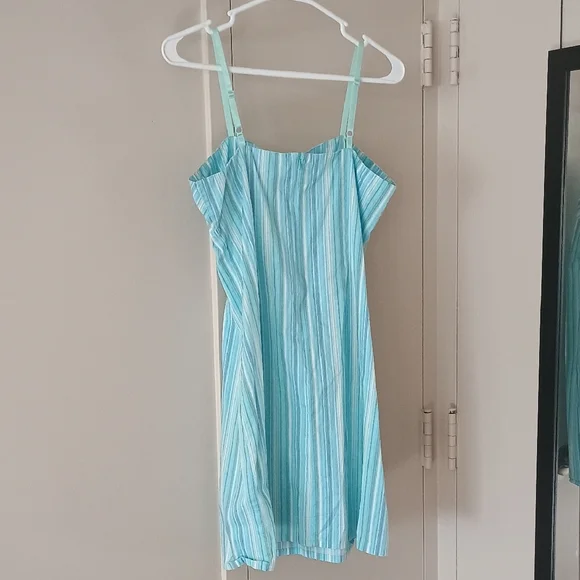 Aqua Blues Striped Sleeveless Dress - Picture 3 of 3
